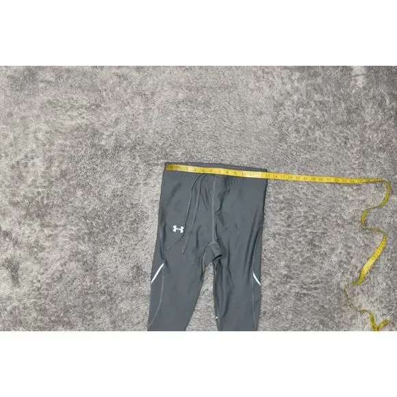 Under Armour Gray Leggings XS Polyester Women Compression Heatgear Drawstring - Picture 7 of 7